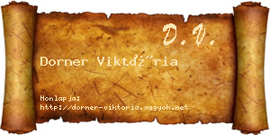 Dorner Viktória névjegykártya